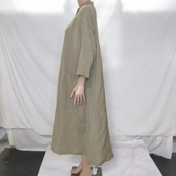 NEW BITTE KAI RAND Womens Lazy Fun Relaxed Dress Silky Crepe Size 2-M/L Beige - Picture 2 of 12